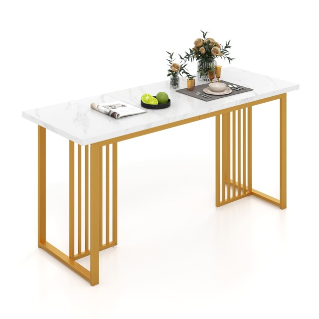 COSTWAY Modern Dining Table for 6-8 People 160cm Rectangular Kitchen Table