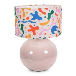 ValueLights Bosco Stone Ceramic Table Lampbstract Shapes Shade and Bulb