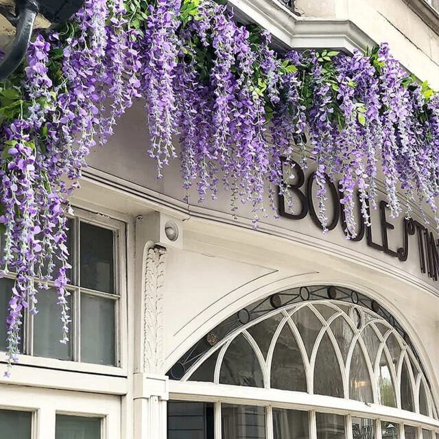 Living and Home 12pcs Artificial Purple Wisteria Hanging Vines