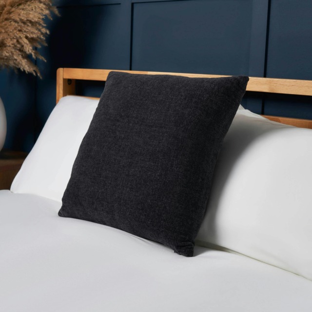 BHS Chenille Cushion, Charcoal