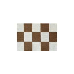 Large Cinnamon Checkerboard Washable Doormat