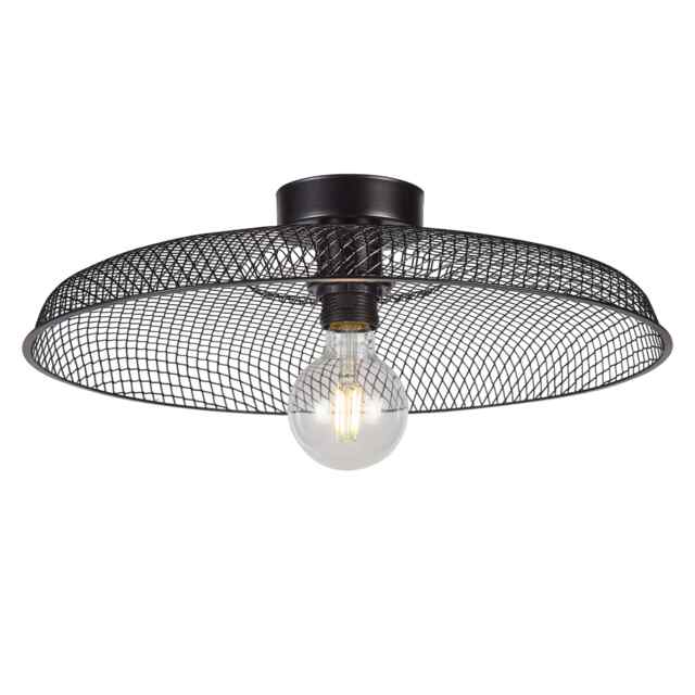 Cassidy - Large Black Mesh Ceiling Flush Light Black 1