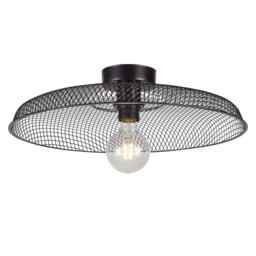 Cassidy - Large Black Mesh Ceiling Flush Light Black 1