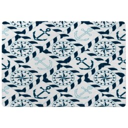 Blue Nautical Elements Designer Rug Multi