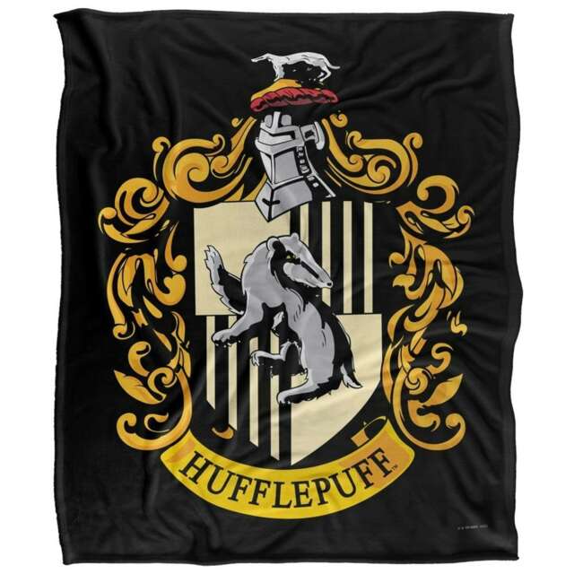 Harry Potter Hufflepuff Crest Blanket - Multicoloured - One Size (UTTV18539)