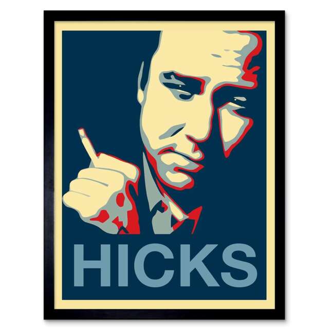 "Painting Comedy Hero William Melvin Bill Hicks 12x16"" Framed Wall Art Print"