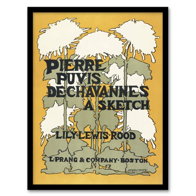 Ethel Reed Framed Wall Art Print Pierre Puvis De Chavannes A Sketch Home Décor