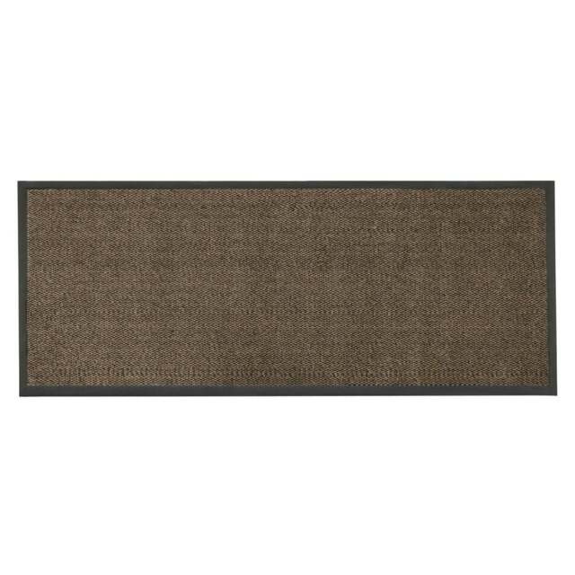 JVL Brown Black Heavy Duty Barrier Door Floor Mat, 60x150 cm