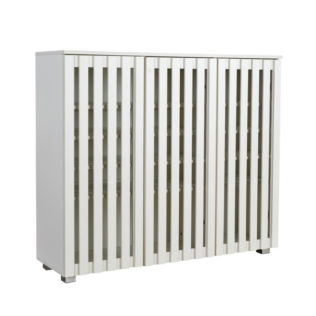 Shoe Storage Cabinet 2 or 3 Door with Adjustable Shelves Entryway Organiser White