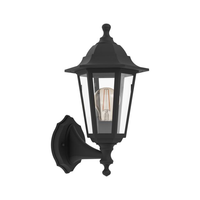 EGLO Olgiata-E Plastic Classic Outdoor Wall Light, Black