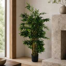Artificial Oriental Bamboo Plant 120cm - Realistic plant by Botanik Green 4ft