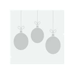 Three Hanging Christmas Baubles Dining Splash Back White