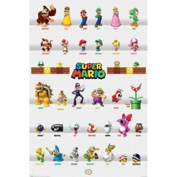 Super Mario Poster Character Parade 278 - Multicoloured - One Size