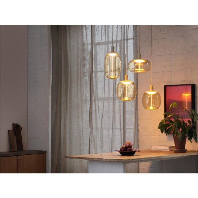 Osram Decor Needle Pendant Linear Ceiling Light 4 x E27 Beige Modern Indoor Cream Cream 1
