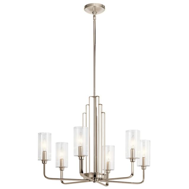 Kichler Kimrose Multi Arm Pendant Ceiling Light Polished Nickel