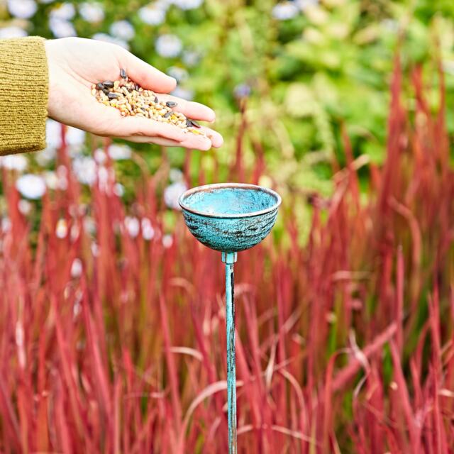 Recycled Iron Distressed Blue Rain Catcher