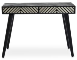 Orsina Black and White Two Drawer Console Table