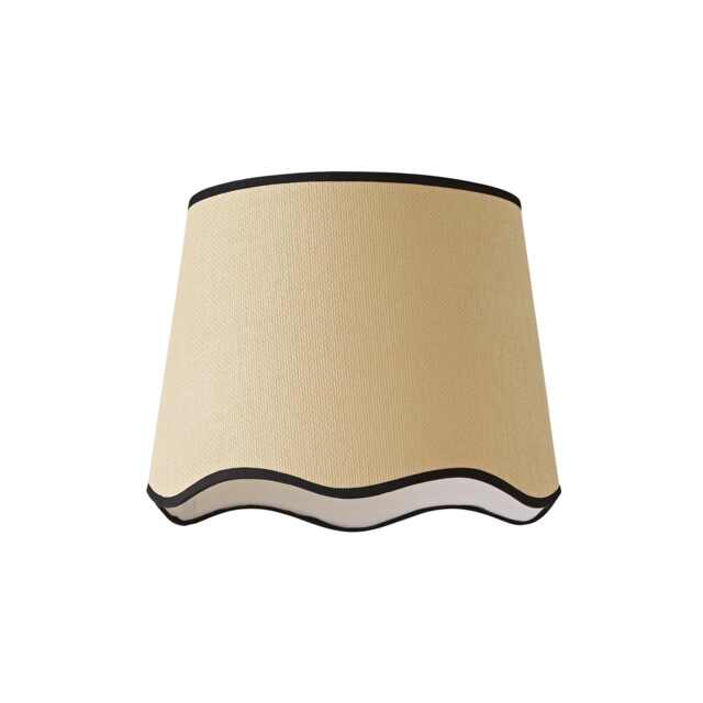 ValueLights Dutton Black Trim Scallop Edge Large Shade and Bulb