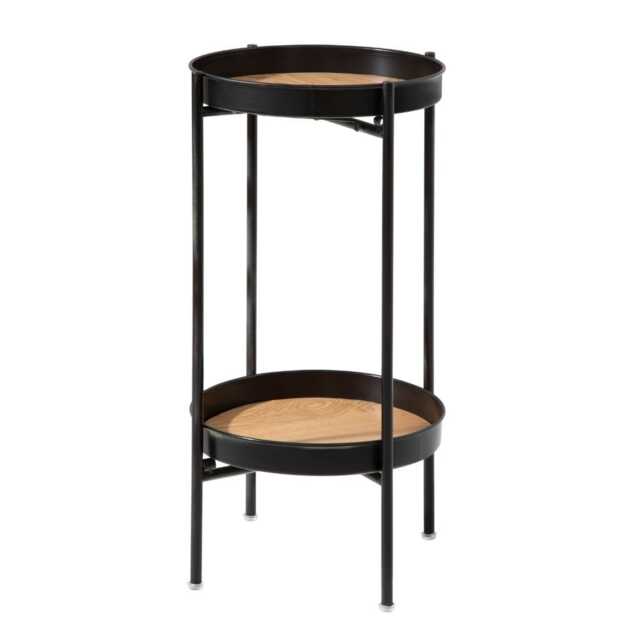 Solna Garden Patio Occasional Side Table in Black