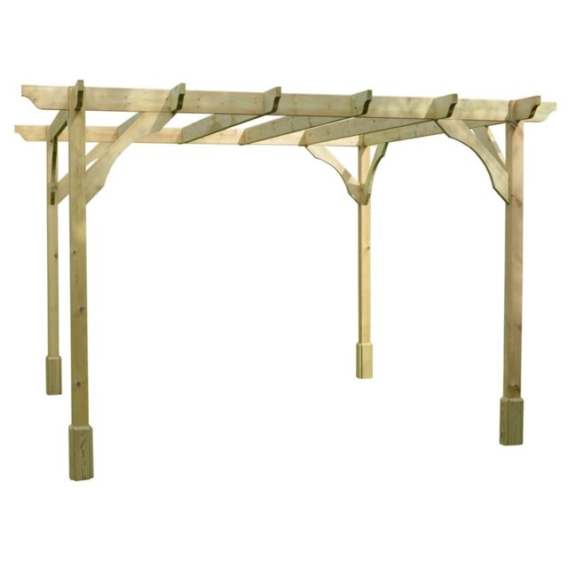 Premium Pergola - Wood - L480 x W480 x H270 cm - Light Green