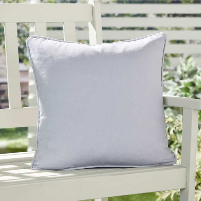 Fusion Plain Dye Filled Cushion Silver