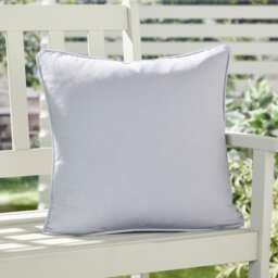 Fusion Plain Dye Filled Cushion Silver
