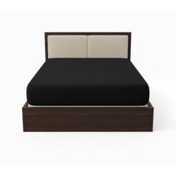 Satin Stripe Soft Touch Fitted Sheet 40cm Extra Deep Skirt Bed Linen Black King
