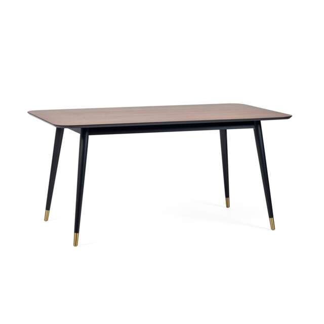 Premium Findlay 90cm Rectangular Dining Table - Walnut & Black