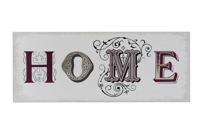 Orsina Home Wall Plaque, Rustic Wooden Sign With Bold “Home” Typography, Natural Wood Finish Adds Warmth