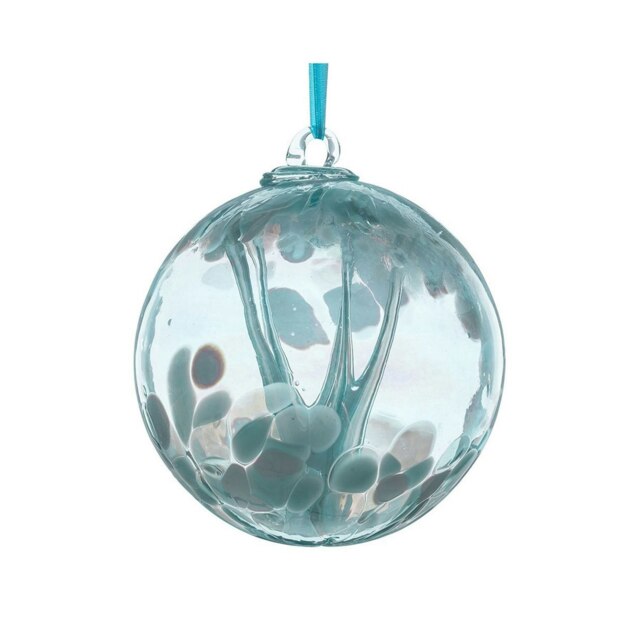 Sienna Glass Hanging Ornament 10cm Spirit Ball - It's A Boy Pastel Blue