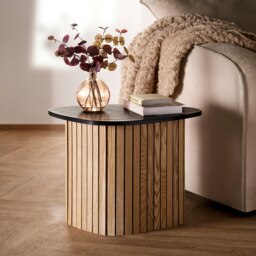 OHS Madison Ribbed Side Table Corner Bedroom Living Room Office Bedside