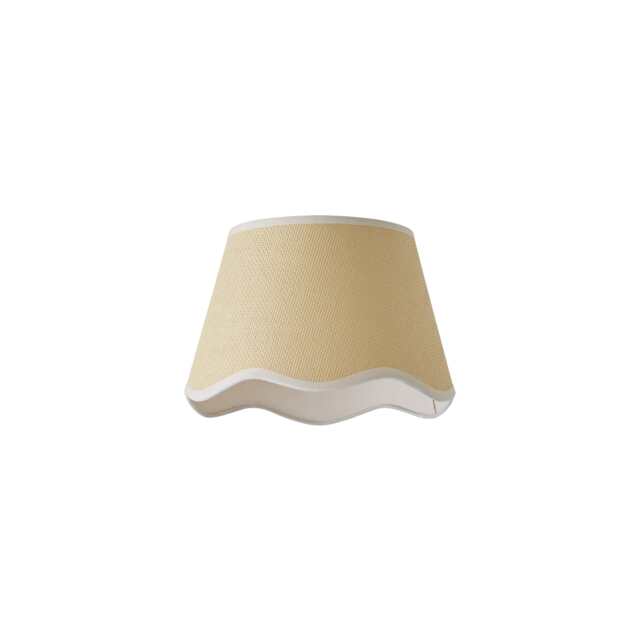 ValueLights Dutton Natural White Trim Scallop Small Ceiling Shade