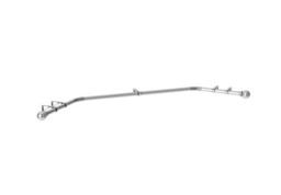 28mm 400cm Satin Silver Ball End Eyelet Bay Pole Set 400cm Black Black