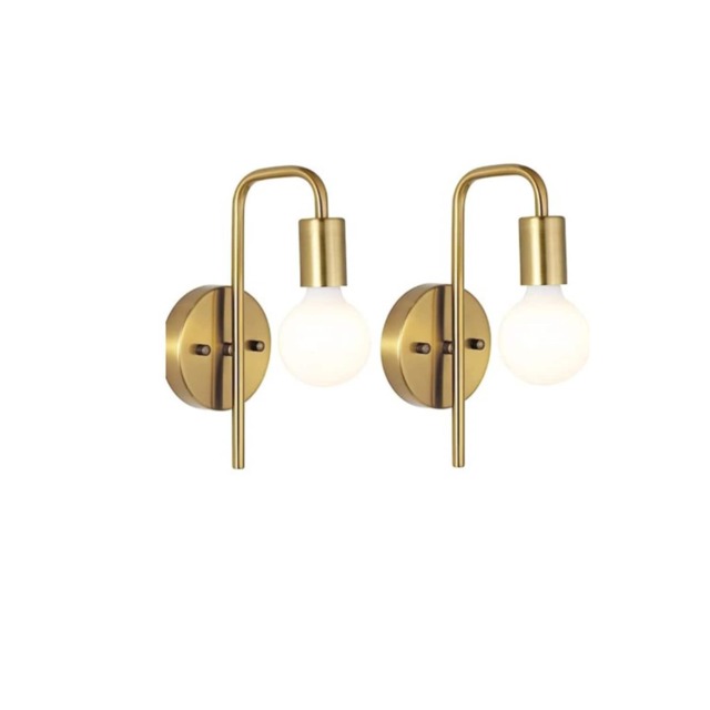 Indoor Wall Light E27 2 Pack Gold U-Shaped