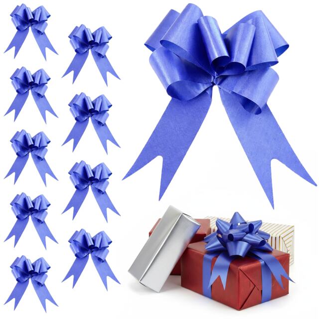 20pcs Navy Blue 50mm/5cm Large Ribbon Pull Bows for Gift Wrapping, Hampers, Florist Bouquets, Wedding Cars and Party Décor Pullbow
