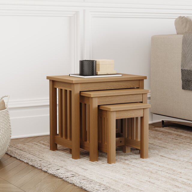 Vida Designs Ashton Nest of Tables 3 Piece Set Nesting Sofa Bedside Side Table