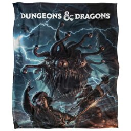 Dungeons & Dragons Monster Manual Art Blanket - White - One Size