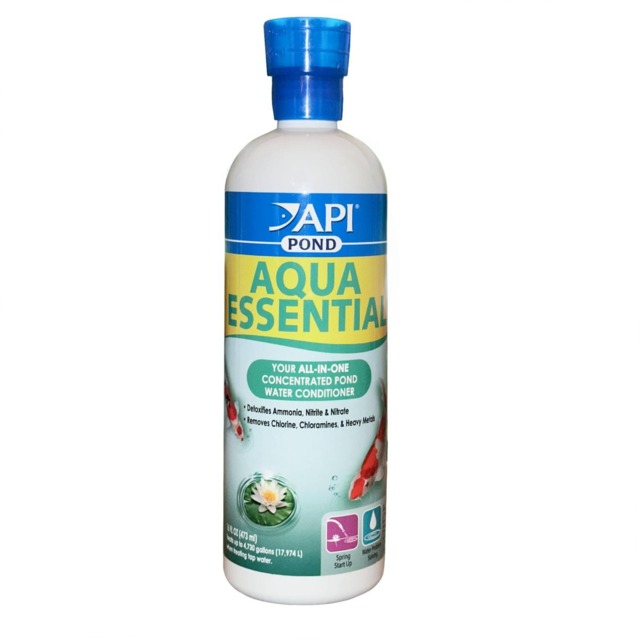 473ml API Pond Aqua Essential All-in-One Pond Treatment Removes Harmful Chemicals Instantly Pond Water Treatment
