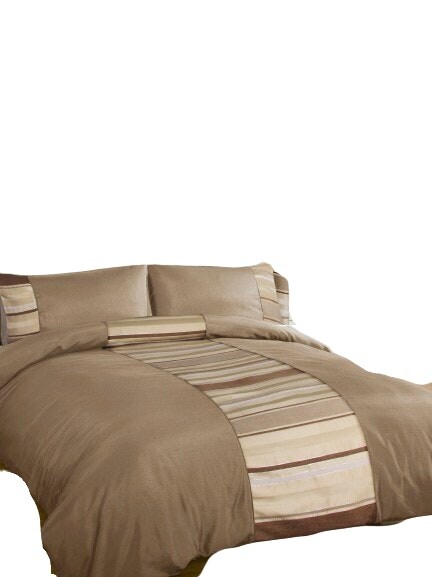 New York Polycotton Duvet Cover Set with Pillowcase Cream Single 1