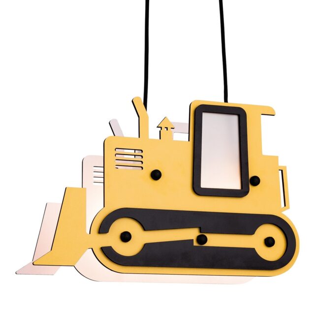 Bulldozer 2 Light Children Ceiling Pendant Multicolour, E14