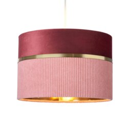 BHS Violet 30cm Mixed Fabric Easyfit Shade, Pink Multi 1