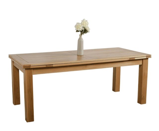 Richmond 200 - 280cm Large Oak Extendable Dining Table Brown Light Oak