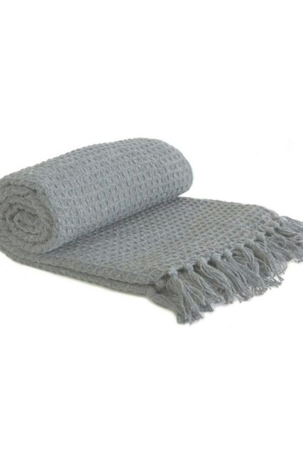 Honeycomb Throw 90 X 100 inch Silver