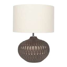 Bronze Textured Glazed Ceramic Table Lamp