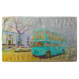 London Bus Green Front Soft Bath Towel Multi