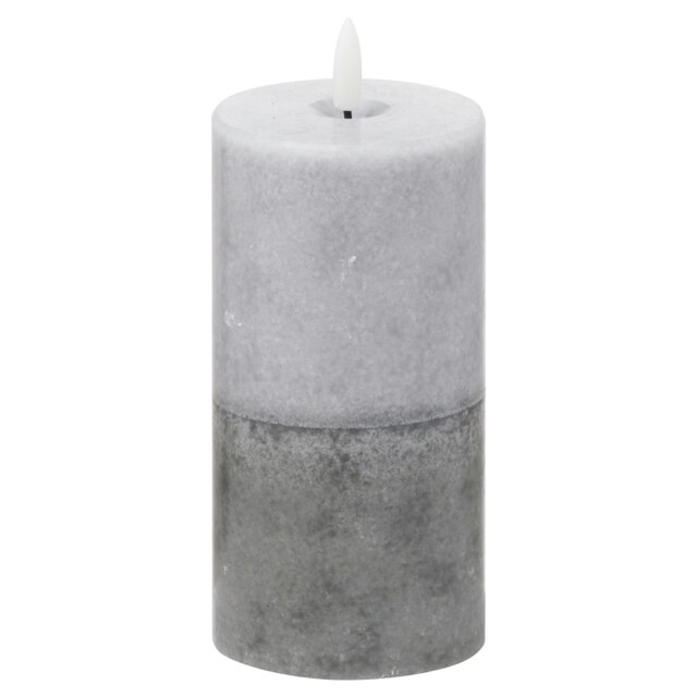 Hill Interiors Luxe Collection Dipped Natural Glow Electric Candle - Grey - 20cm x 7cm x 7cm Grey