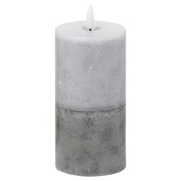 Hill Interiors Luxe Collection Dipped Natural Glow Electric Candle - Grey - 20cm x 7cm x 7cm Grey