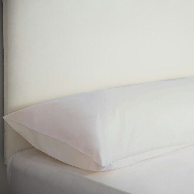 Belladorm Easycare Percale Bolster Pillowcase - White - Kingsize