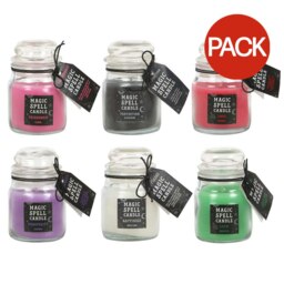Something Different Magic Spell Candle Jar Set (Pack of 6) - Multicoloured - One Size