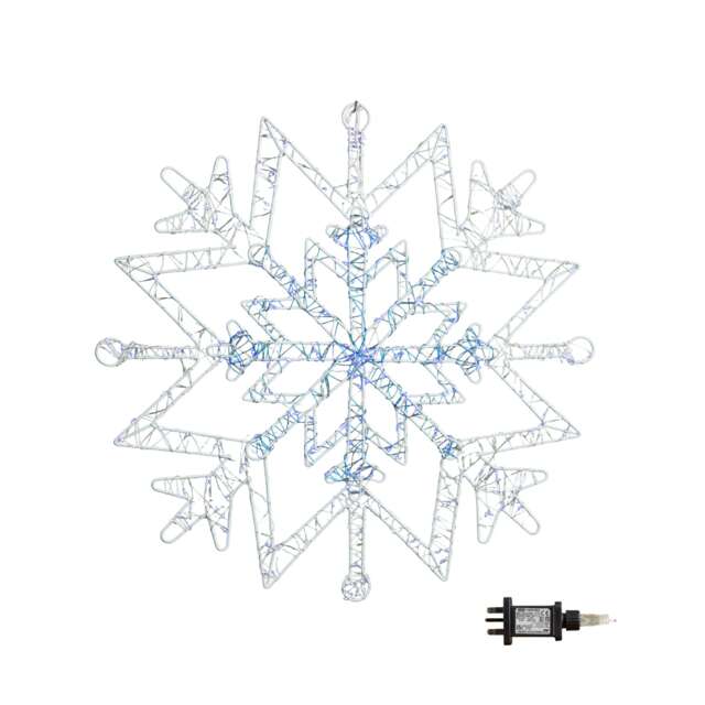 52cm Light up Christmas Snowflake Dewdrop Silhouette with Twinkling LEDs